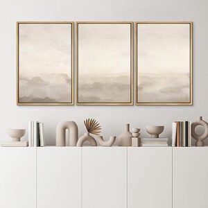 MUDECOR Framed Canvas Print Wall Art Abstract Prints Minimalist Modern Art Neutral Home Decor for Bedroom - 16\"x24\"x3 NATURAL - Image 4