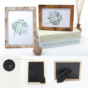 xnlkros Picture Frame Set 10 pack, Farmhouse Photo Frames, Gallery Wall Frame Collage, 8x10 5x7 4x6 Frames in 3 Different Finishes Picture Frames For Wall or Desk,Rustic White - Image 4