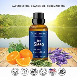 Zen Sleep Essential Oil Blend 30 ml - Lavender & Rosemary Relaxing Oil for Diffusers & Humidifiers - Calming Aromatherapy for Peaceful Sleep - Nexon Botanics - Image 3