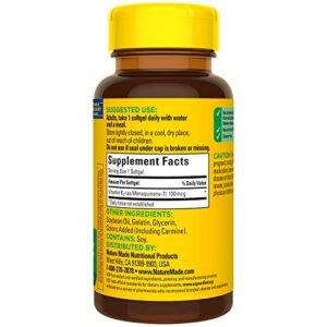 Nature Made Vitamin K2 100 mcg, Healthy Bone Supplements, 30 Softgels, 30 Day Supply - Image 9