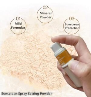 Go Ho Mineral Sunscreen Spray Setting Powder,SPF 50,Translucent,Natural Loose Matte Mineral Sunscreen Powder Spray Face Makeup,For All Skin Tones,Hair and Scalp - Image 3