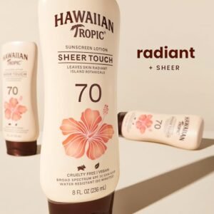 Hawaiian Tropic Sheer Touch Lotion Sunscreen SPF 70, 8oz | Broad Spectrum, Oxybenzone-Free, Sunblock Lotion, Hawaiian Tropic Sunscreen SPF 70, 8oz - Image 3