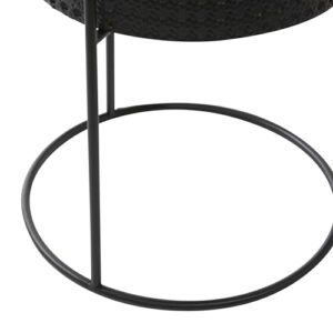CosmoLiving by Cosmopolitan Metal Indoor Outdoor Planter Geometric Cutout Large Planter Pot with Circular Removeable Stands, Set of 3 Planters 23\", 19\", 15\"H, Black - Image 2