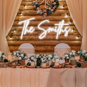 Custom Neon Signs, Personalized Large Led Neon Lights Sign,Neon Sign Customizable for Wall Decor Wedding Birthday Party Bedroom Bar Shop Name Logo Lights (Optional 18" to 60")