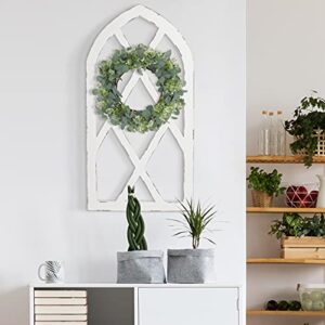 EMASION 2-Pack 16 x 31 Inches Rustic White Window Frame Wall Decor, Farmhouse Wood Window Pane, Vintage Country Decorations for Home, Living Room, Bedroom - Image 2