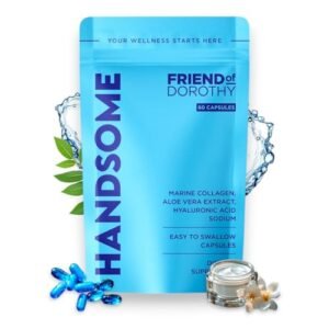 FRIEND OF DOROTHY, Handsome, Marine Collagen Tablets Enhanced with Aloe Vera, Hydrolyzed Collagen Supplements for Men, 60 Capsules per Pouch - Image 2