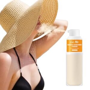 Go Ho Mineral Sunscreen Spray Setting Powder,SPF 50,Translucent,Natural Loose Matte Mineral Sunscreen Powder Spray Face Makeup,For All Skin Tones,Hair and Scalp - Image 2