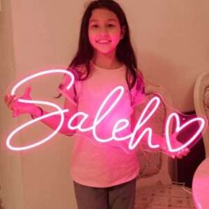 IbayNawi Custom Neon Signs, Custom LED Neon Light Sign Customizable for Wedding Birthday Gifts, Personalized Name Sign for Bar Salon Beauty Business Decor