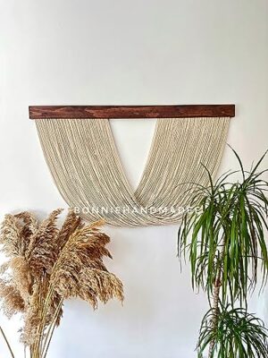 Large Macrame Wall Hanging Boho Wall Decor for Living Room Woven Wall Decor Yarn Tapestry Wall Hanging Aesthetic Wall Decor Macrame Headboard (Large 40\'\'x24\'\', Type-2) - Image 2