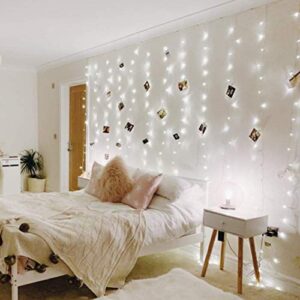 Lighting EVER Curtain Lights Cool White, 306 LED Plug in Hanging Fairy String Lights for Bedroom Wall, Indoor Outdoor Backdrop Lights for Wedding Party Patio (10x10ft, 18 Strings 6.9\" Apart) - Image 2
