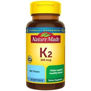 Nature Made Vitamin K2 100 mcg, Healthy Bone Supplements, 30 Softgels, 30 Day Supply - Image 2