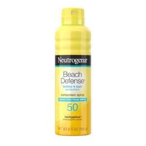 Neutrogena Beach Defense Sunscreen Spray Broad Spectrum SPF 50, 6.5 Oz, Water Resistant, Fast Absorbing, Oxybenzone Free, Lightweight Sun Protection, Face and Body Sunscreen - Image 2
