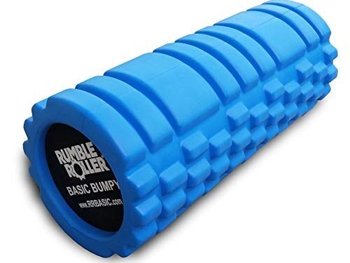 Rumble roller Basic Bumpy Foam Roller, Solid Core EVA Foam Roller with Grid/Bump Texture for Deep Tissue Massage and Self-Myofascial Release