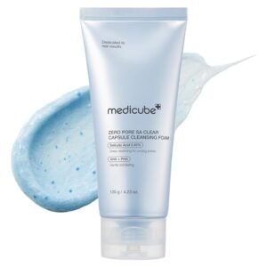 medicube Zero Pore Clear Blue Capsule Facial Deep Cleanser for Skin Texture, Blackhead & Pore Care | AHA, BHA & PHA for Double Cleansing, Daily Gentle Face Wash, Korean Skincare | 120g / 4.23 oz - Image 2