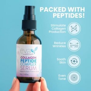 Collagen Peptide Serum - Anti Aging Collagen Serum for Face, Skin Brightening, Reduces Fine Lines & Wrinkles, Heals and Repairs Skin, Microneedling Serum with Hyaluronic Acid (2 oz) - Image 3