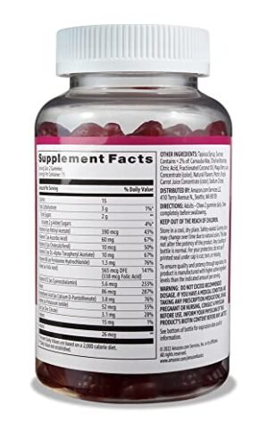 Amazon Basics Adult Multivitamin, 150 Gummies, 75-Day Supply, Mixed Berry & Cherry (Previously Solimo) - Image 3