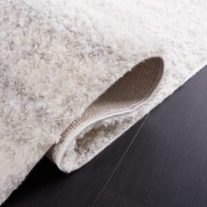SAFAVIEH Berber Shag Collection Area Rug - 9' x 12', Ivory & Light Grey, 1.2-inch Thick Ideal for High Traffic Areas in Living Room, Bedroom (BER563F) - Image 6