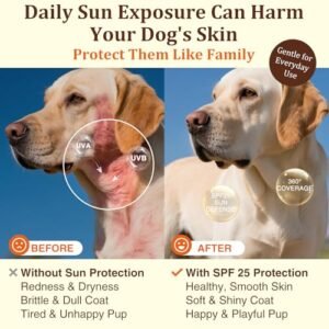 Dog Sun Protection Spray – Lightweight, Oil-Based UV Shield for Sensitive Skin | Soothing & Moisturizing Formula with Aloe, Calendula and Oat – Essential for Short & Light-Colored Coats - Image 3