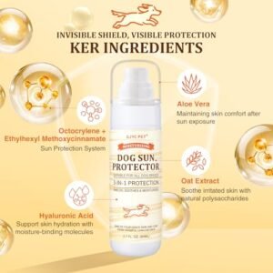 Dog Sun Protection Spray – Lightweight, Oil-Based UV Shield for Sensitive Skin | Soothing & Moisturizing Formula with Aloe, Calendula and Oat – Essential for Short & Light-Colored Coats - Image 4