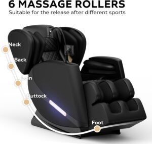 2025NEW Massage Chair Full Body, Zero Gravity Massage Recliner Chair with Heat, 5 Auto Modes, Foot Roller, Bluetooth and LCD Touch Screen, Fit Office and Home Relaxation - Image 6