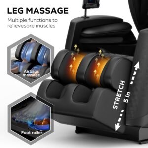 2025NEW Massage Chair Full Body, Zero Gravity Massage Recliner Chair with Heat, 5 Auto Modes, Foot Roller, Bluetooth and LCD Touch Screen, Fit Office and Home Relaxation - Image 7