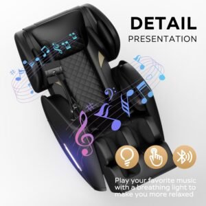 2025NEW Massage Chair Full Body, Zero Gravity Massage Recliner Chair with Heat, 5 Auto Modes, Foot Roller, Bluetooth and LCD Touch Screen, Fit Office and Home Relaxation - Image 9