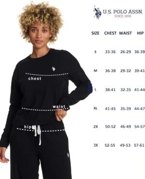 U.S. Polo Assn. Lounge Sets for Women, Tracksuit Sets for Women 2 Piece with Top and Wide Leg Sweatpants for Spring - Image 6