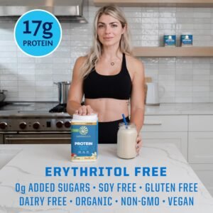 Organic Plant Based Protein Powder | Vegan Organic Protein Powder Vanilla Flavored with BCAA Amino Acids & Hemp Seed Pea Blend | Non-GMO Soy Dairy Filler & Gluten Free (Vanilla, 32 Servings) - Image 6