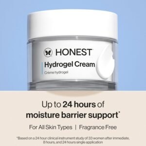 Honest Beauty Hydrogel Cream with Hyaluronic Acid | Lightweight, Moisturizing Water Cream | Gentle for Sensitive Skin, Fragrance Free, Vegan | 1.7 fl oz - Image 3