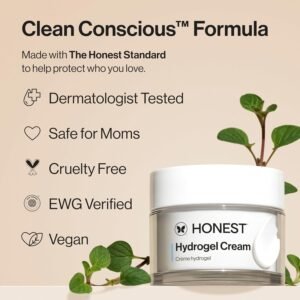 Honest Beauty Hydrogel Cream with Hyaluronic Acid | Lightweight, Moisturizing Water Cream | Gentle for Sensitive Skin, Fragrance Free, Vegan | 1.7 fl oz - Image 6