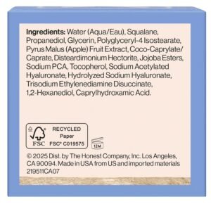 Honest Beauty Hydrogel Cream with Hyaluronic Acid | Lightweight, Moisturizing Water Cream | Gentle for Sensitive Skin, Fragrance Free, Vegan | 1.7 fl oz - Image 12