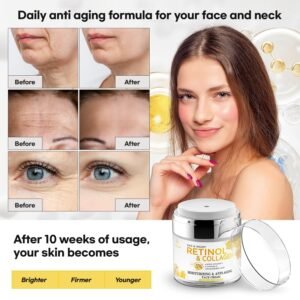 Retinol Cream Anti Aging for Face: Wrinkle Cream for Face Neck with Collagen Hyaluronic Acid - Night Moisturizer for Men Women - Facial Skin Care Gifts for Mom Dad Sister - Image 7