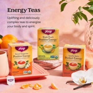Yogi Energy Variety (3 Pack) Organic Sampler & Tea Gift Set – Contains Caffeine – 48 Tea Bags - Image 6