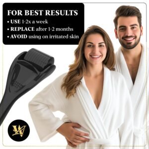 Derma Roller for Skin, Hair & Beard – Women and Men Titanium Microneedling Roller for Face & Scalp, Safe & Easy to Use 0.25mm - Image 6
