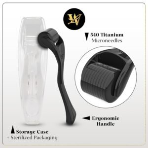 Derma Roller for Skin, Hair & Beard – Women and Men Titanium Microneedling Roller for Face & Scalp, Safe & Easy to Use 0.25mm - Image 7