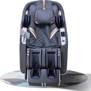 MassaMAX 4D Massage Chair - 2025 Full Body Massage Chair with Zero Gravity, Extended Footrest, SL Track, Yoga Stretch, Foot Rollers, and Heating Comfort with Mat & Cover (White) - Image 5