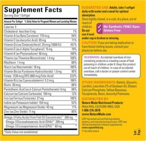 Nature Made Prenatal with Folic Acid + DHA, Prenatal Vitamin and Mineral Supplement for Daily Nutritional Support, 110 Softgels, 110 Day Supply - Image 7