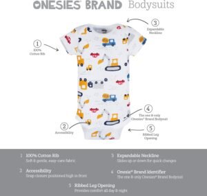 Onesies Brand baby-boys 8-pack Short Sleeve Mix & Match Bodysuits - Image 7