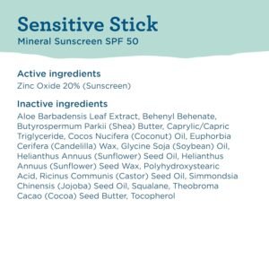 BLUE LIZARD Sensitive Mineral Sunscreen Stick with Zinc Oxide, SPF 50+, Water Resistant, UVA UVB Protection Easy to Apply, Fragrance Free, 0.5 Oz - Image 8