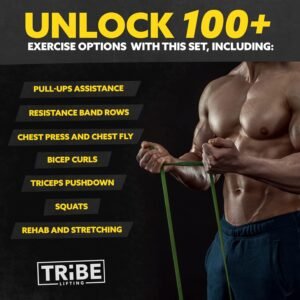 Long Resistance Bands for Working Out Men and Women - Set of 5 Pull-Up Bands, Rubber Handles and Door Anchor - Workout Bands Resistance for Men - Exercise Bands Resistance Bands Set - Image 8