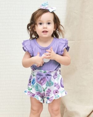 SUNNY PIGGY Baby Girl Clothes Infant Newborn Girls Summer Outfits Baby Clothing Romper Shorts Set 0-3 3-6 6-12 12-18 Months - Image 3