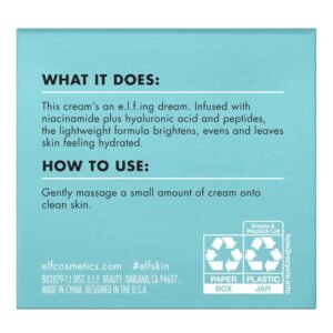 e.l.f. SKIN Holy Hydration! Face Cream, Moisturizer For Nourishing & Plumping Skin, Infused With Hyaluronic Acid, Vegan & Cruelty-Free, 1.76 Oz - Image 8