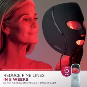 Shark CryoGlow LED Face Mask (FSA/HSA Eligible*) with Under-Eye Cooling, Anti-Ageing & Blemish Repair, Red & Blue LED, Infrared Light Therapy, USB-C, Remote Control, Storage Bag, Blue Frost, FW312 - Image 4