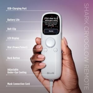Shark CryoGlow LED Face Mask (FSA/HSA Eligible*) with Under-Eye Cooling, Anti-Ageing & Blemish Repair, Red & Blue LED, Infrared Light Therapy, USB-C, Remote Control, Storage Bag, Blue Frost, FW312 - Image 12