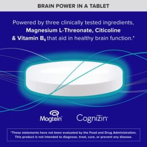 Qunol Brain Health Memory Plus with B6, Magnesium L-Threonate & Citicoline, Clinically Tested Ingredients to Improve Memory, Focus, Attention and Productivity, 60 Count (Pack of 1) - Image 4