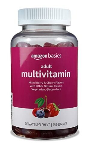 Amazon Basics Adult Multivitamin, 150 Gummies, 75-Day Supply, Mixed Berry & Cherry (Previously Solimo) - Image 2
