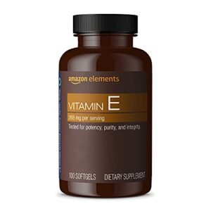 Amazon Elements Vitamin E, 400 IU, 100 Softgels, 100 days of supply (Packaging may vary) - Image 2