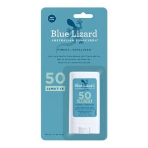 BLUE LIZARD Sensitive Mineral Sunscreen Stick with Zinc Oxide, SPF 50+, Water Resistant, UVA UVB Protection Easy to Apply, Fragrance Free, 0.5 Oz - Image 2
