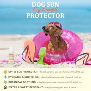 Dog Sun Protection Spray – Lightweight, Oil-Based UV Shield for Sensitive Skin | Soothing & Moisturizing Formula with Aloe, Calendula and Oat – Essential for Short & Light-Colored Coats - Image 2