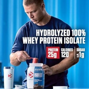 Dymatize x Dunkin' Cappuccino ISO100 Whey Protein Powder, 95mg Caffeine, 25g of Protein, 20 Servings, 5.5g BCAAs, 120 Cal., Gluten Free, 1g Fat, 1g Sugar, 2g Carb - Image 2